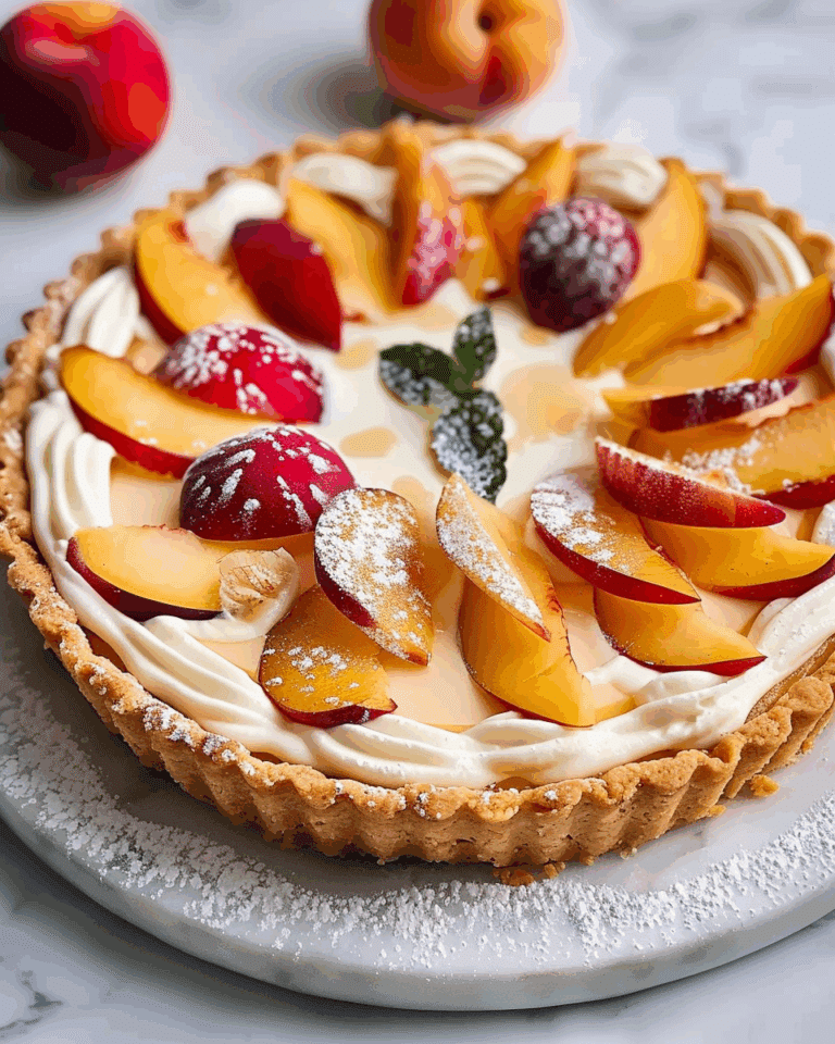 White Peach Mascarpone Tart