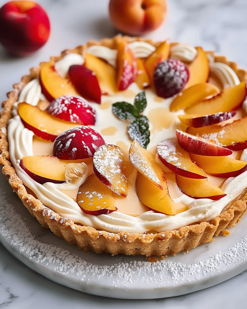 White Peach Mascarpone Tart