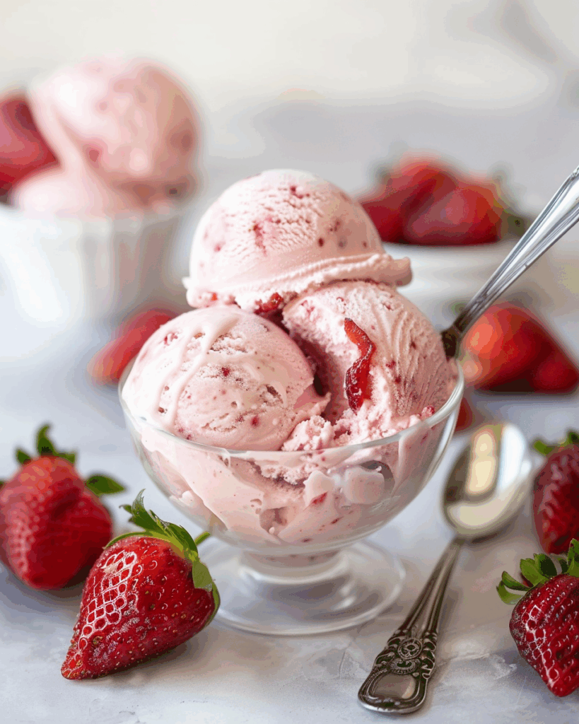 Homemade Strawberry Ice Cream