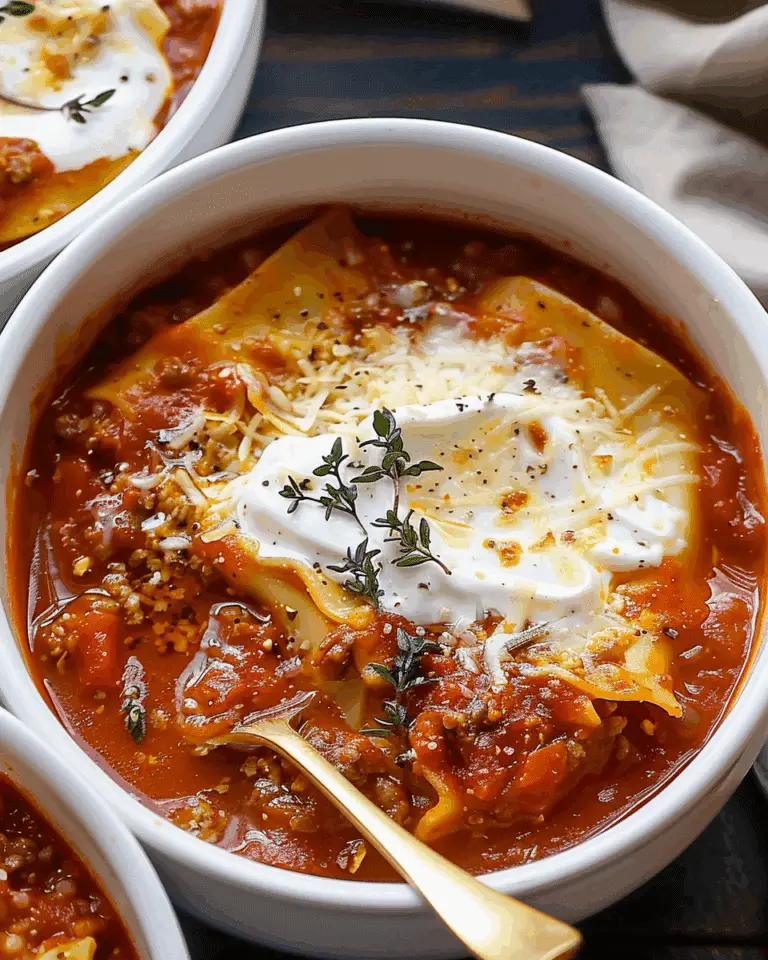 Comforting Vegetarian Lasagna Soup Recipe