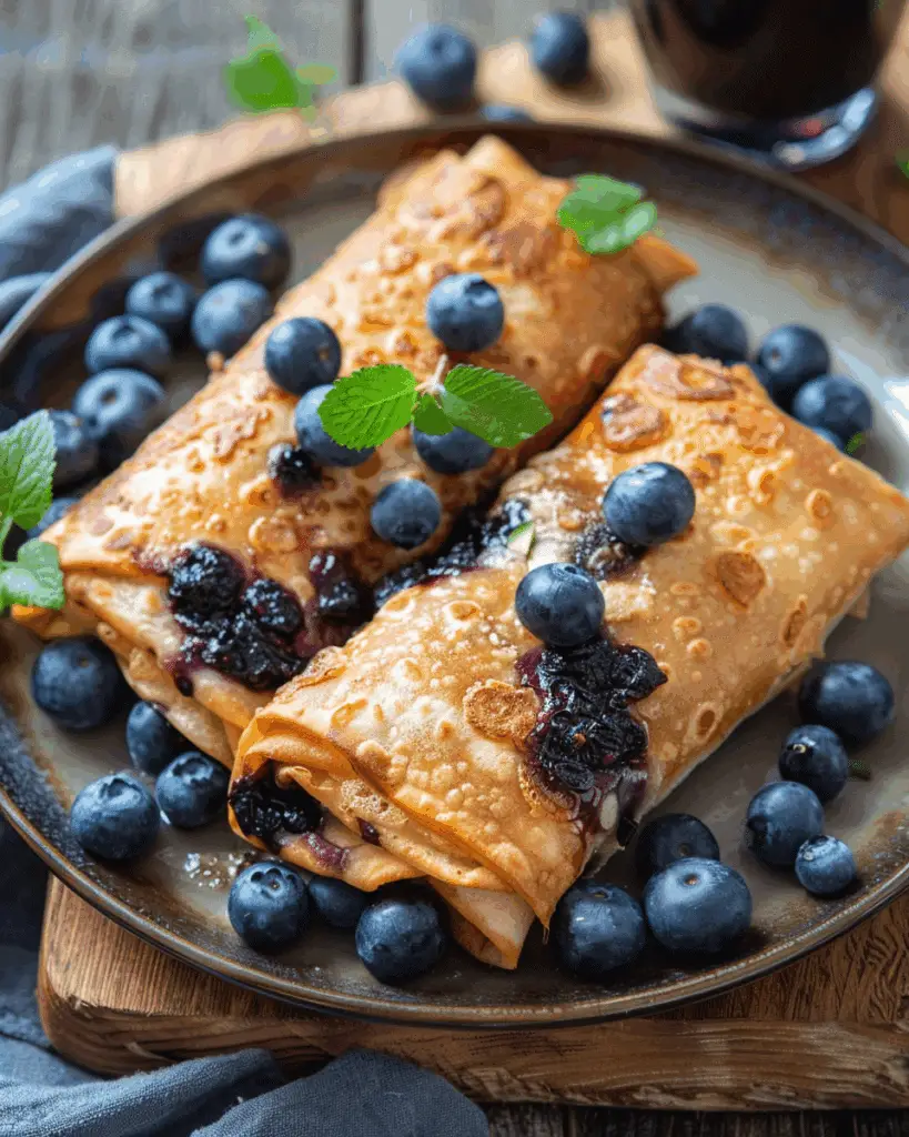 Air Fryer Blueberry Chimichangas