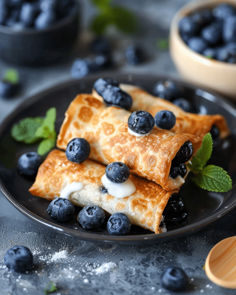 Air Fryer Blueberry Chimichangas