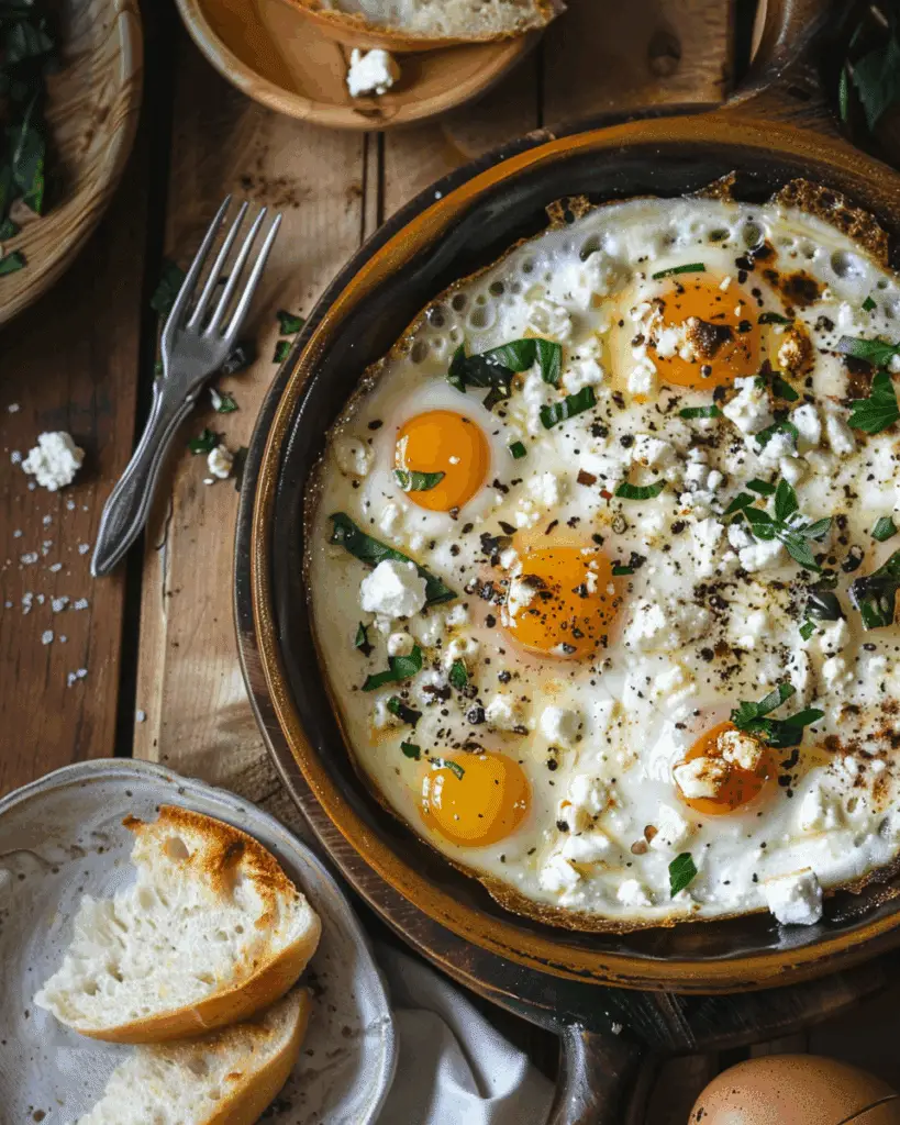 Baked Feta Eggs