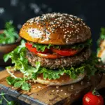 Beef and Bulgur Wheat Cheeseburger