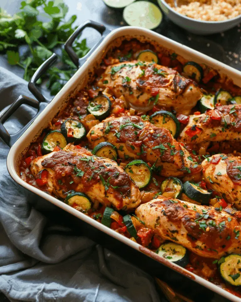 Best Mediterranean Chicken Zucchini Bake Recipe