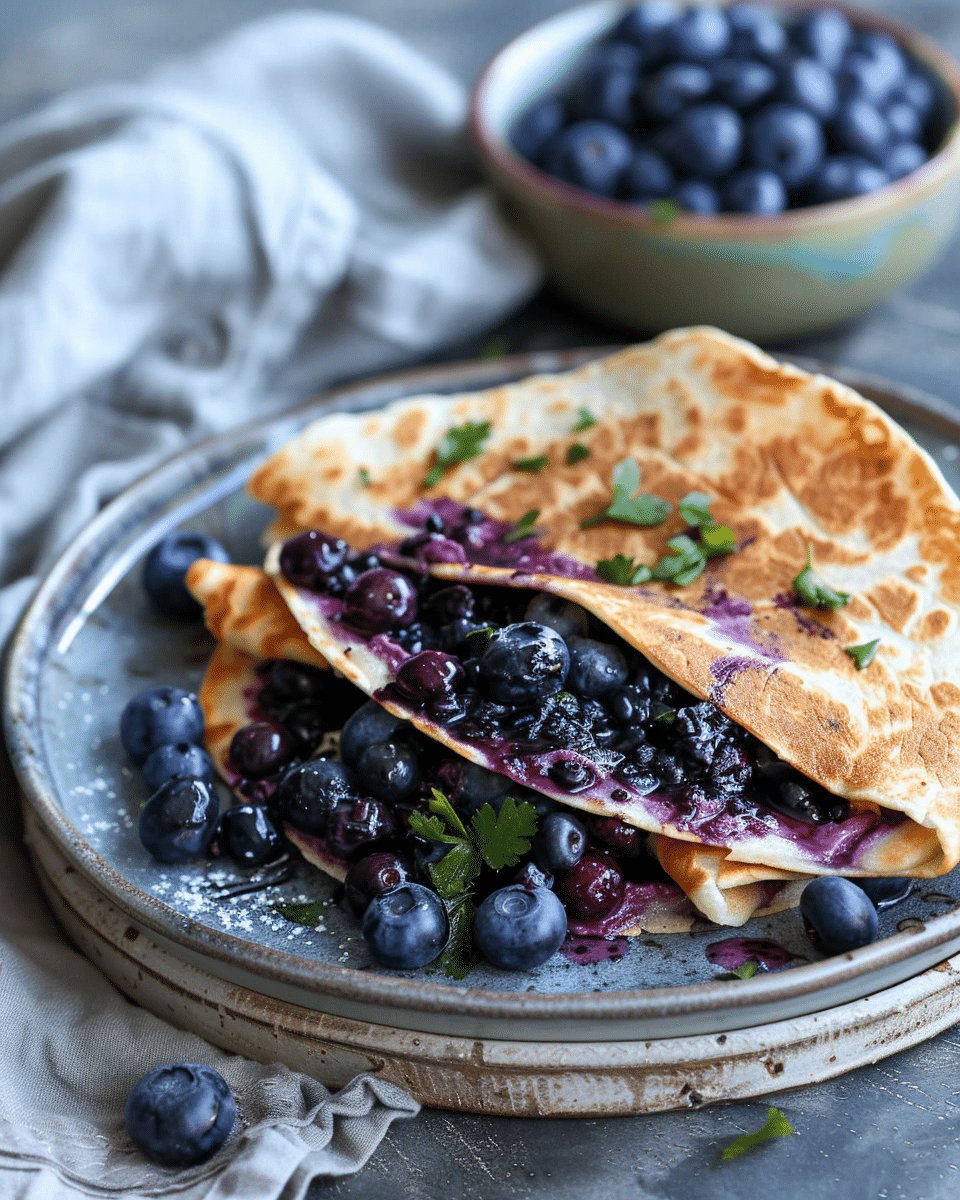 Blueberry Breakfast Quesadilla