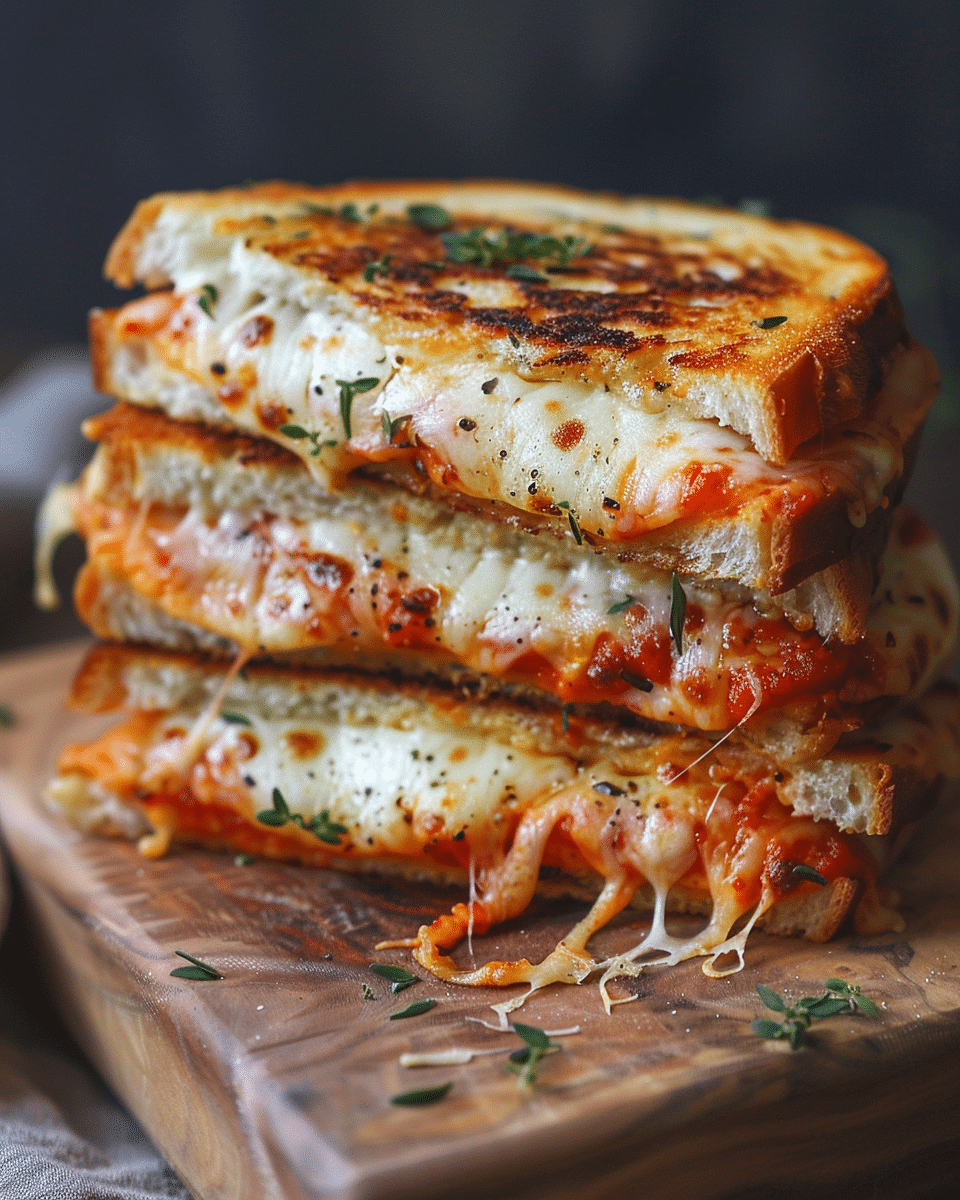 Buffalo Chicken Pizza Grilled Cheese