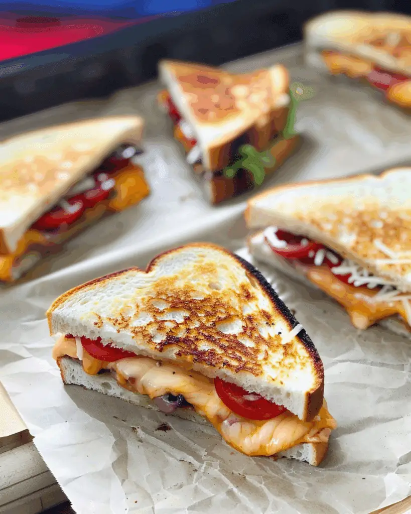 Buffalo Chicken Pizza Grilled Cheese