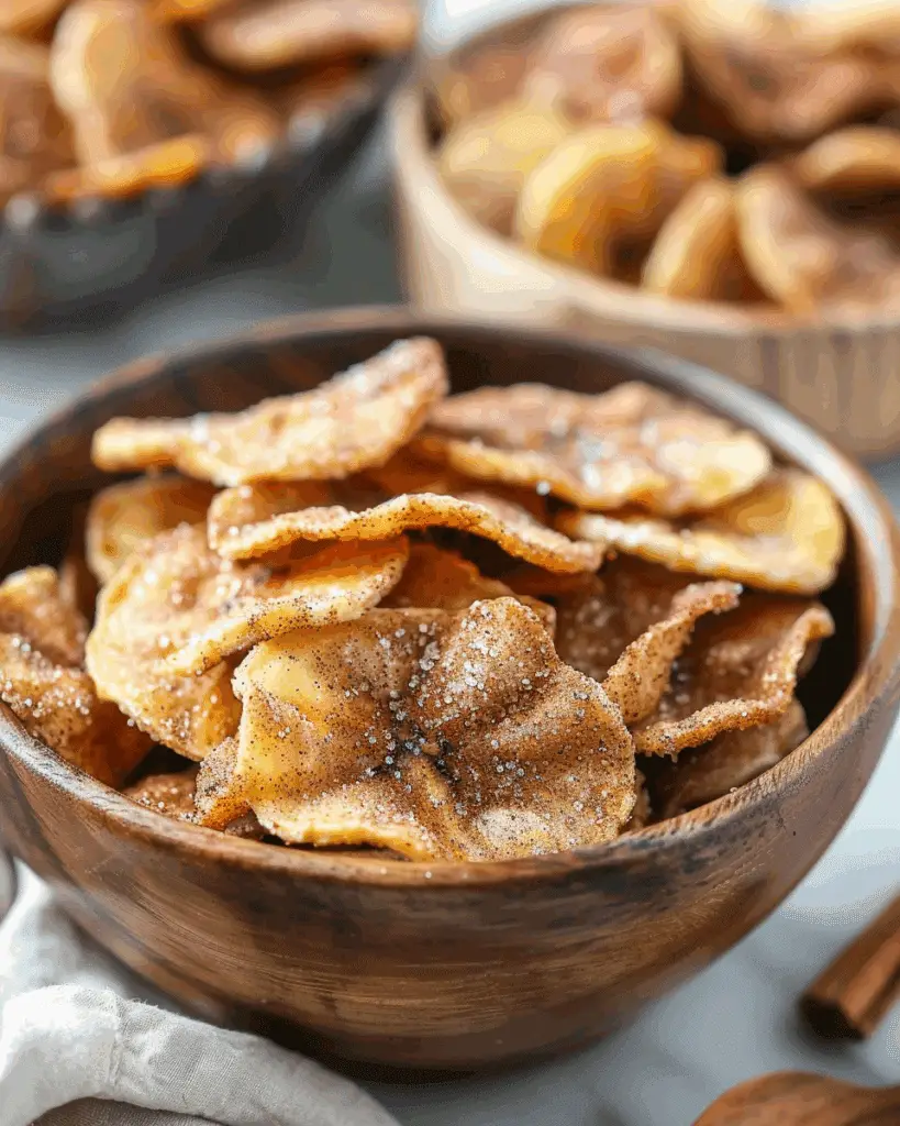 Cinnamon Sugar Air Fryer Banana Chips