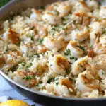 Creamy Chicken Scampi with Garlic Parmesan Rice