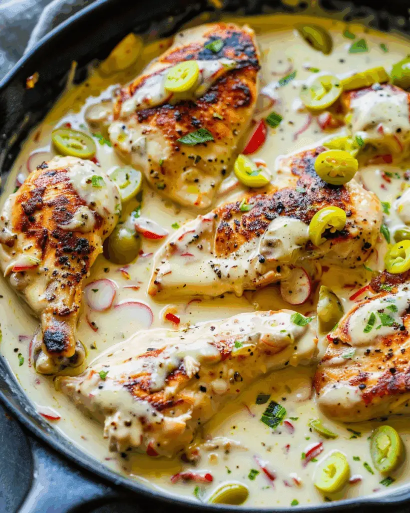 Creamy Pepperoncini Chicken Skillet
