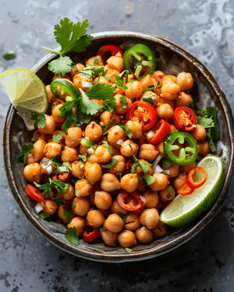Crispy Chili Lime Chickpea Salad