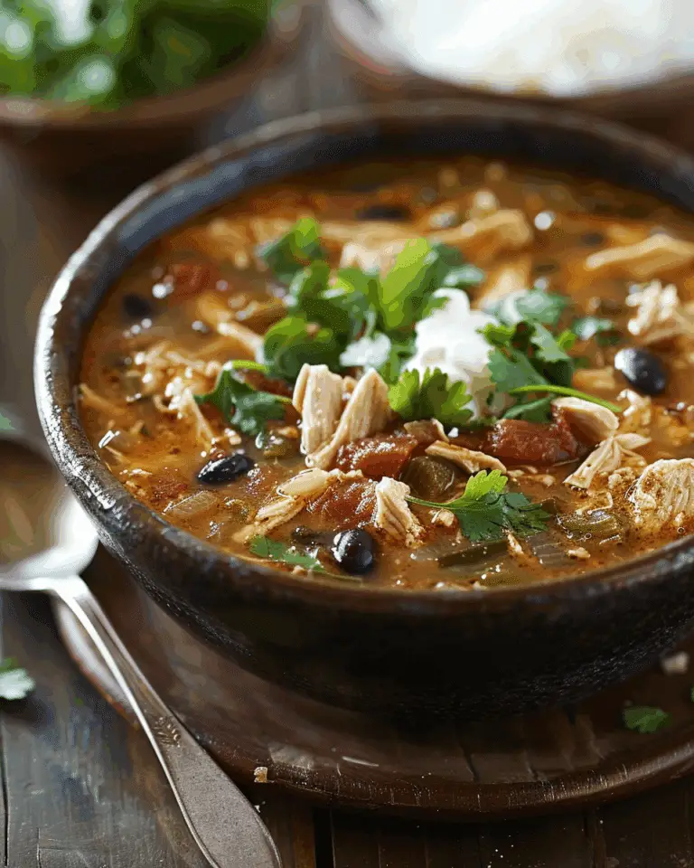 Easy Chicken, Poblano, and Black Bean Soup