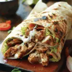 Easy Chicken Shawarma Wrap Recipe with Creamy Garlic