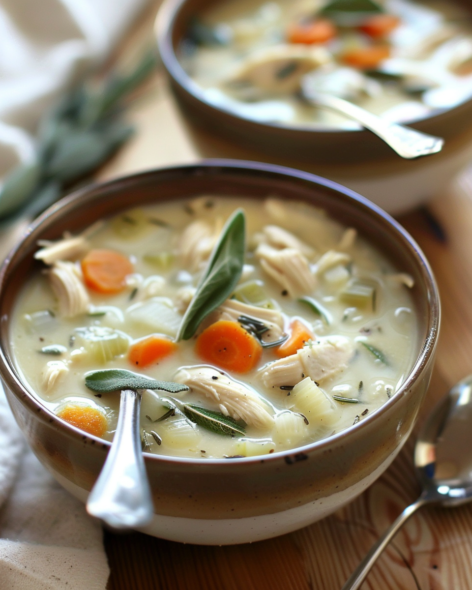 Garlic and Sage Chicken Soup