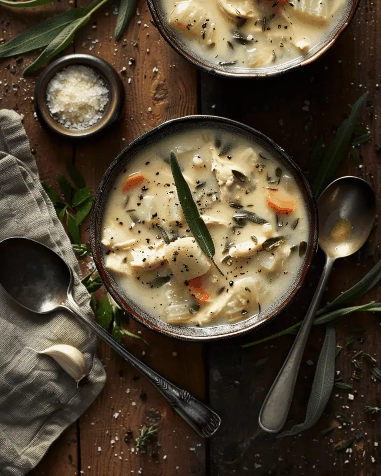 Garlic and Sage Chicken Soup