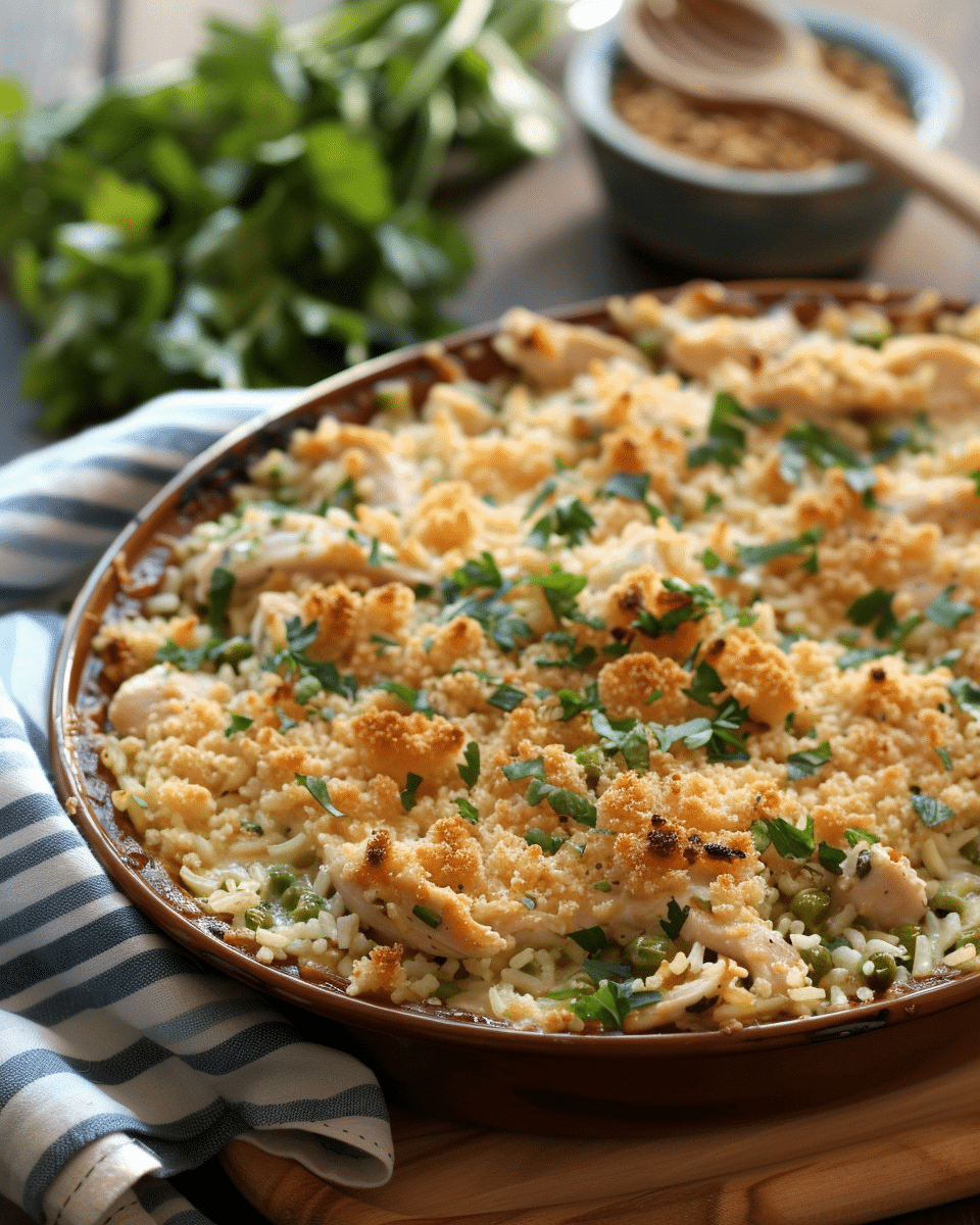 Green Chile Chicken and Rice Casserole