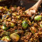 Ground Beef and Brussels Sprouts