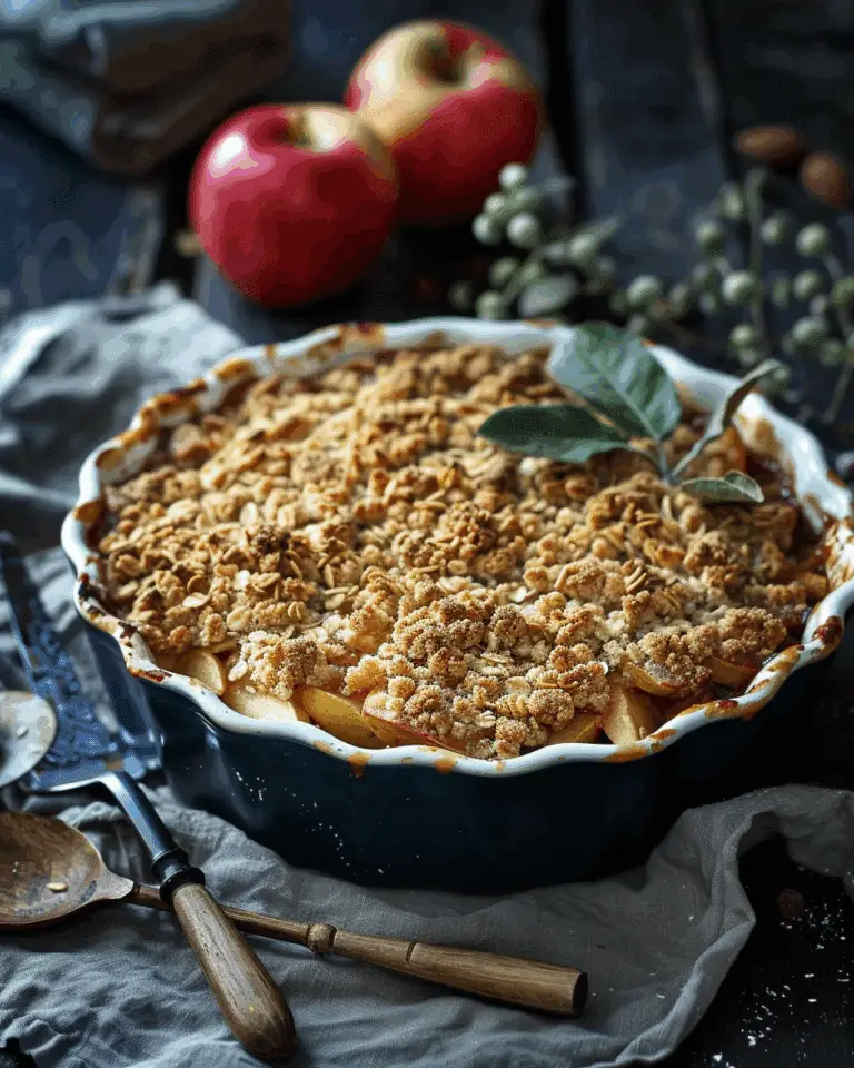 Healthy Breakfast Apple Crumble