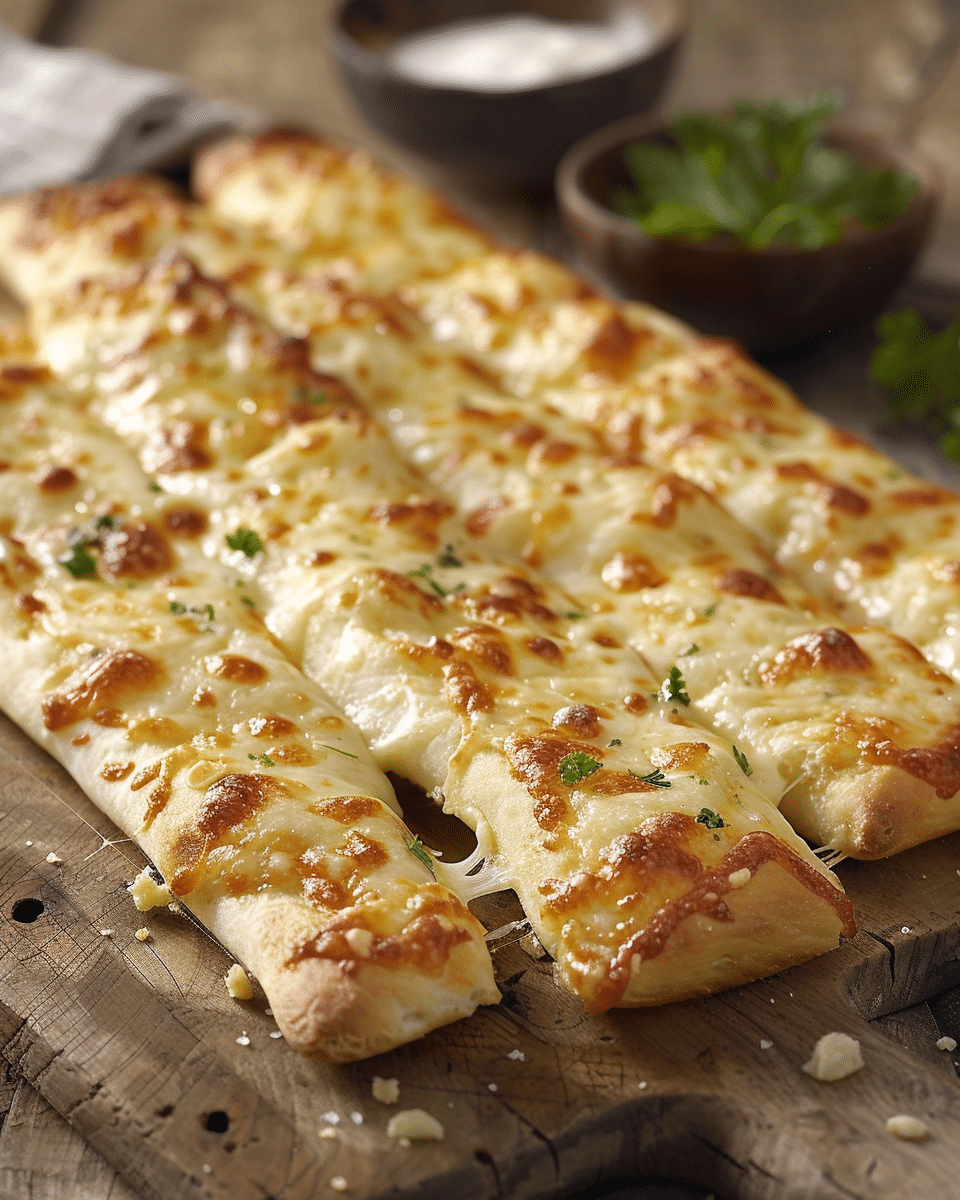 Homemade Cheesy Breadsticks
