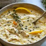Mediterranean Lemon Chicken Soup