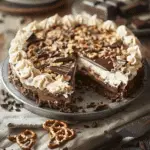 No-Bake Peanut Butter Chocolate Pretzel Pie