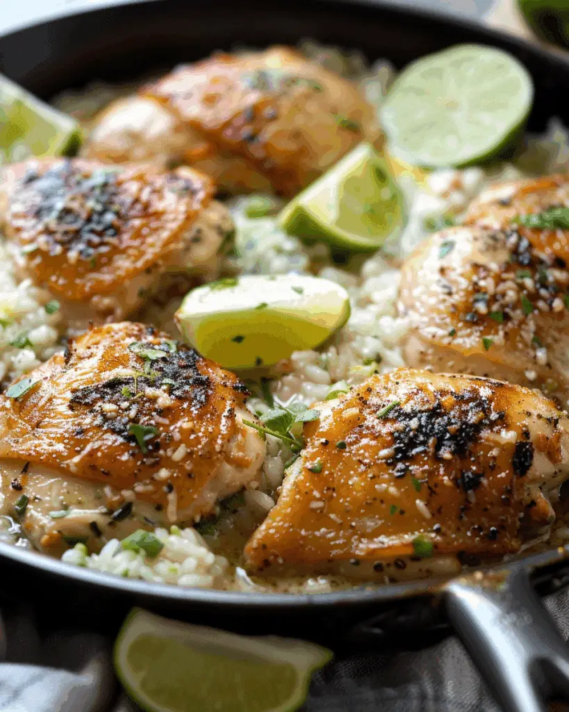 Spiced Coconut Basil Chicken with Rice
