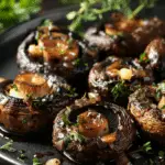 Roasted Garlic and Herb Button Mushrooms