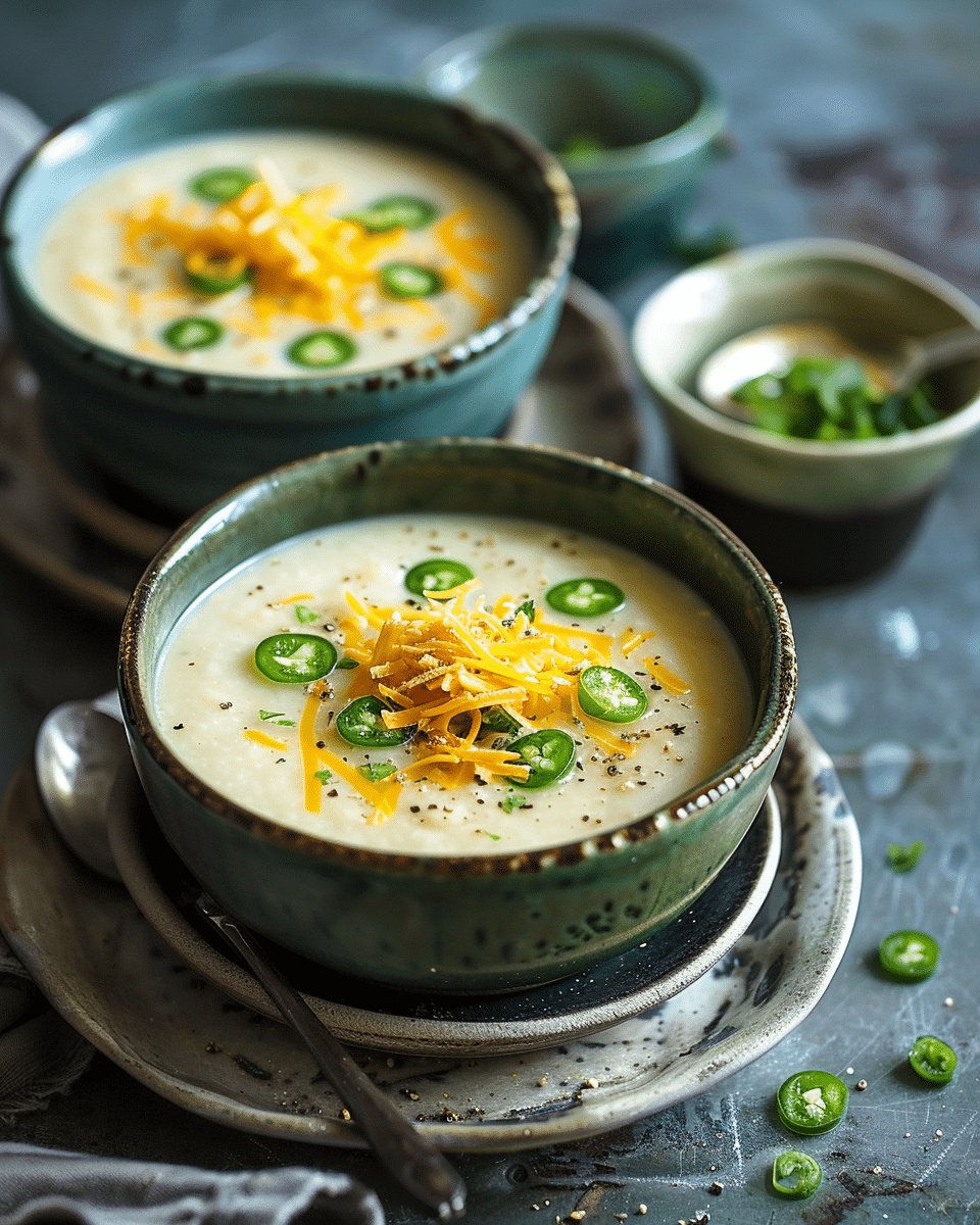 Smoky Jalapeño Cheddar Potato Soup