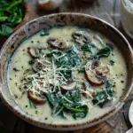 Spinach and Mushroom Keto Soup