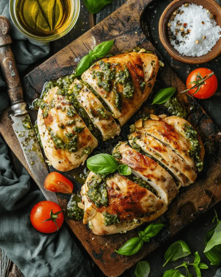 Stuffed Chicken Breast with Basil Pesto