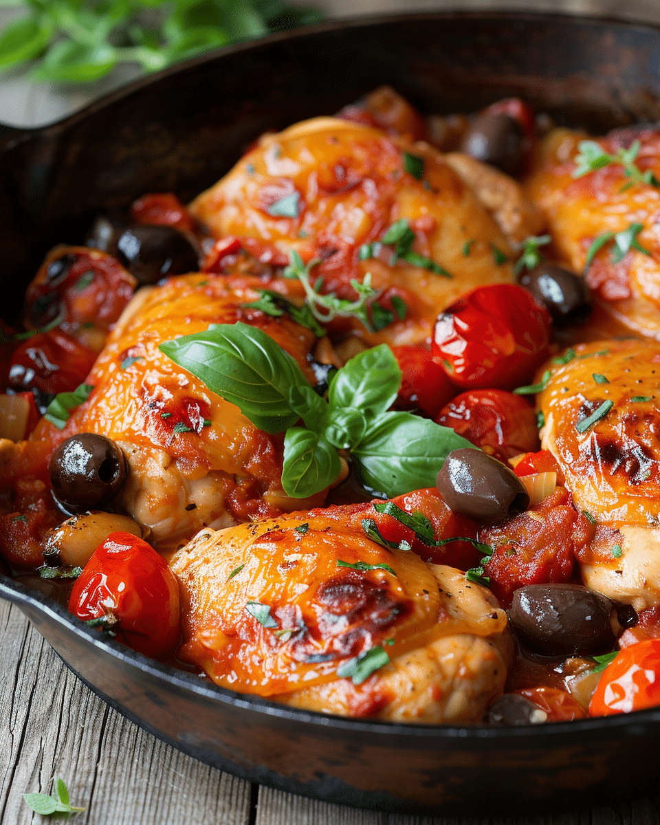 Tomato and Olive Chicken Sauté