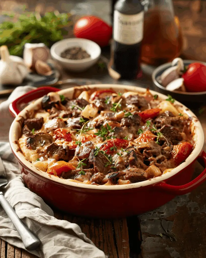 Tuscan Beef Casserole Delight