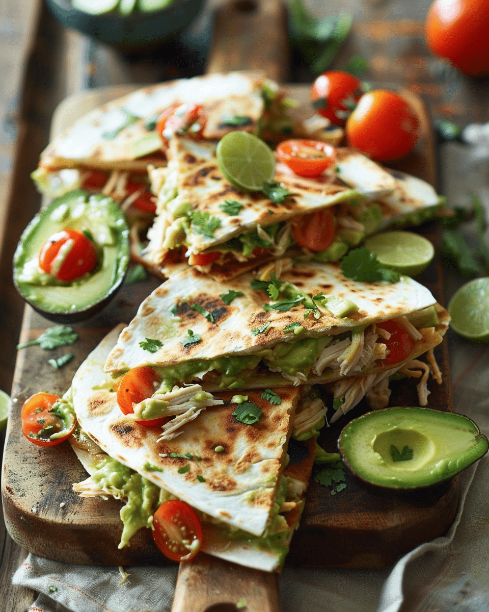 Chicken Avocado Quesadillas