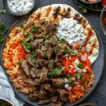 Easy Shawarma with Rice and White Sauce Recipe