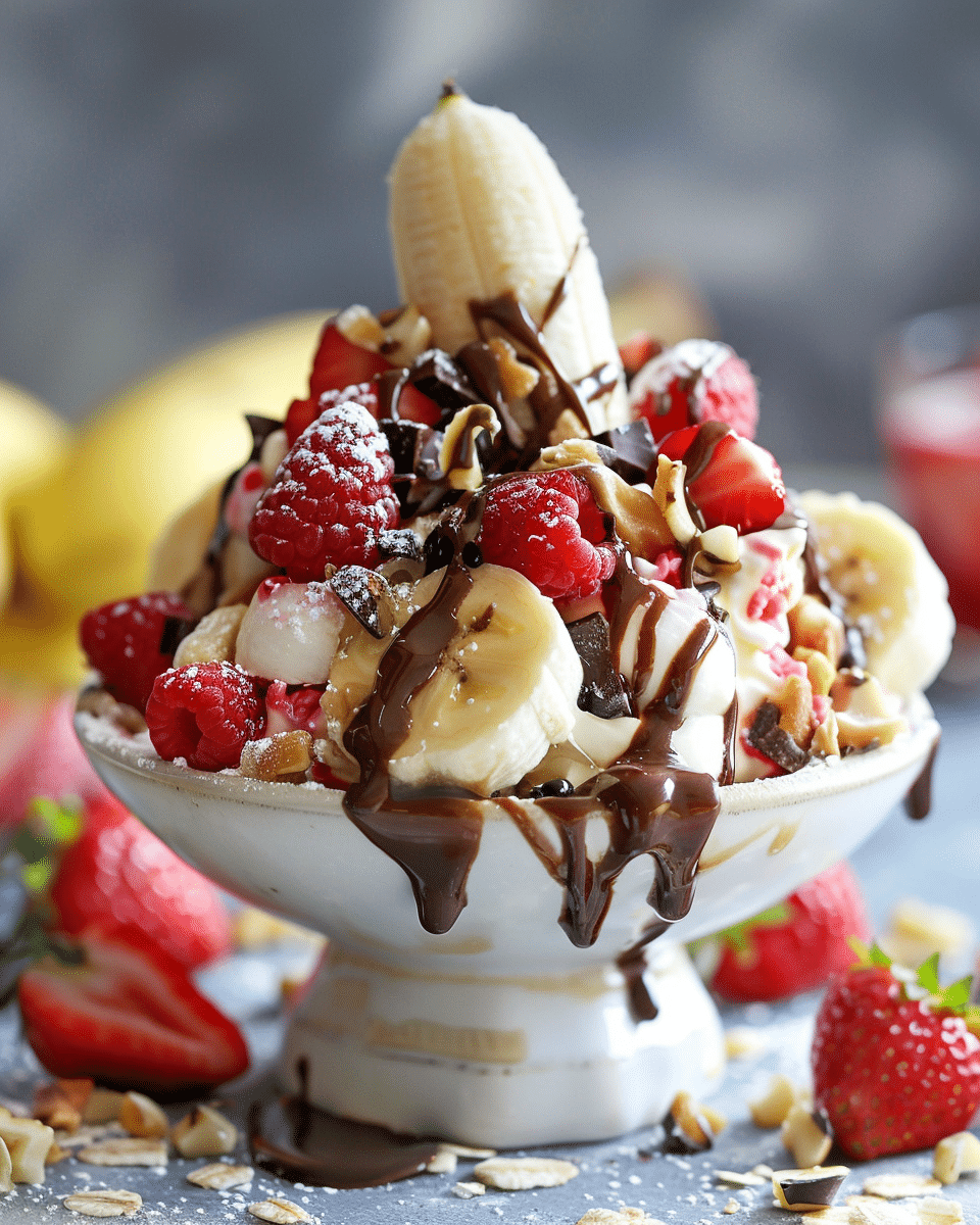 Healthy Breakfast Banana Splits