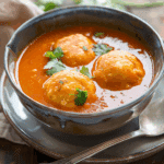 Mexican Tomato Soup with Corn Dumplings