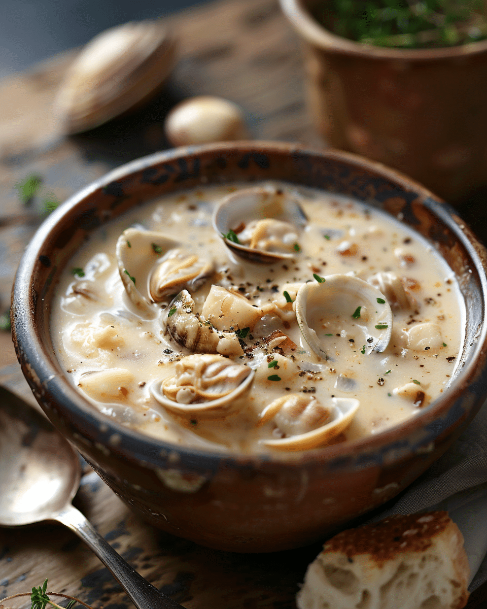 Hearty Clam Chowder with Beef and Potato