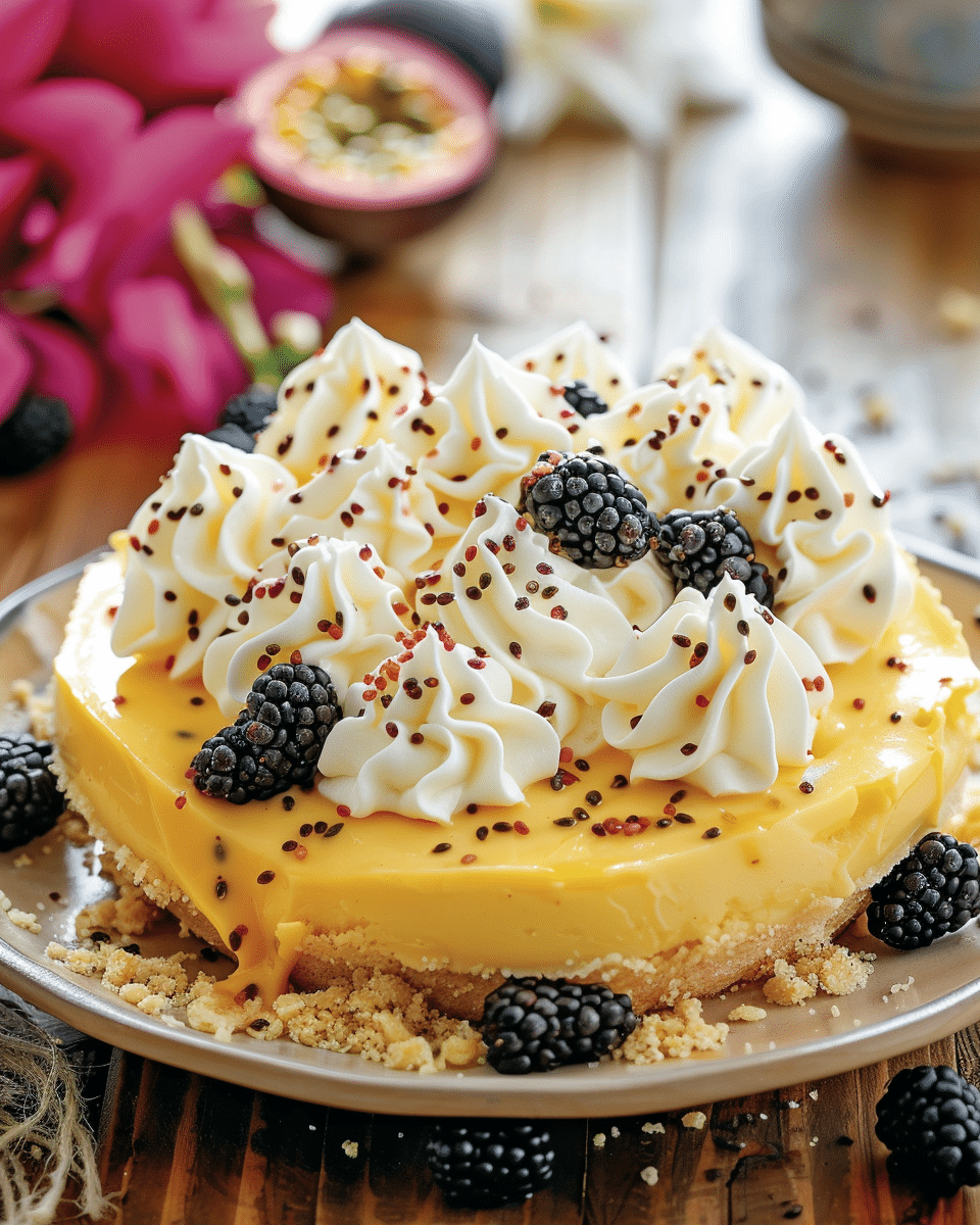 No-Bake Passion Fruit Lush Pie