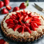 No-Bake Strawberry Pretzel Pie