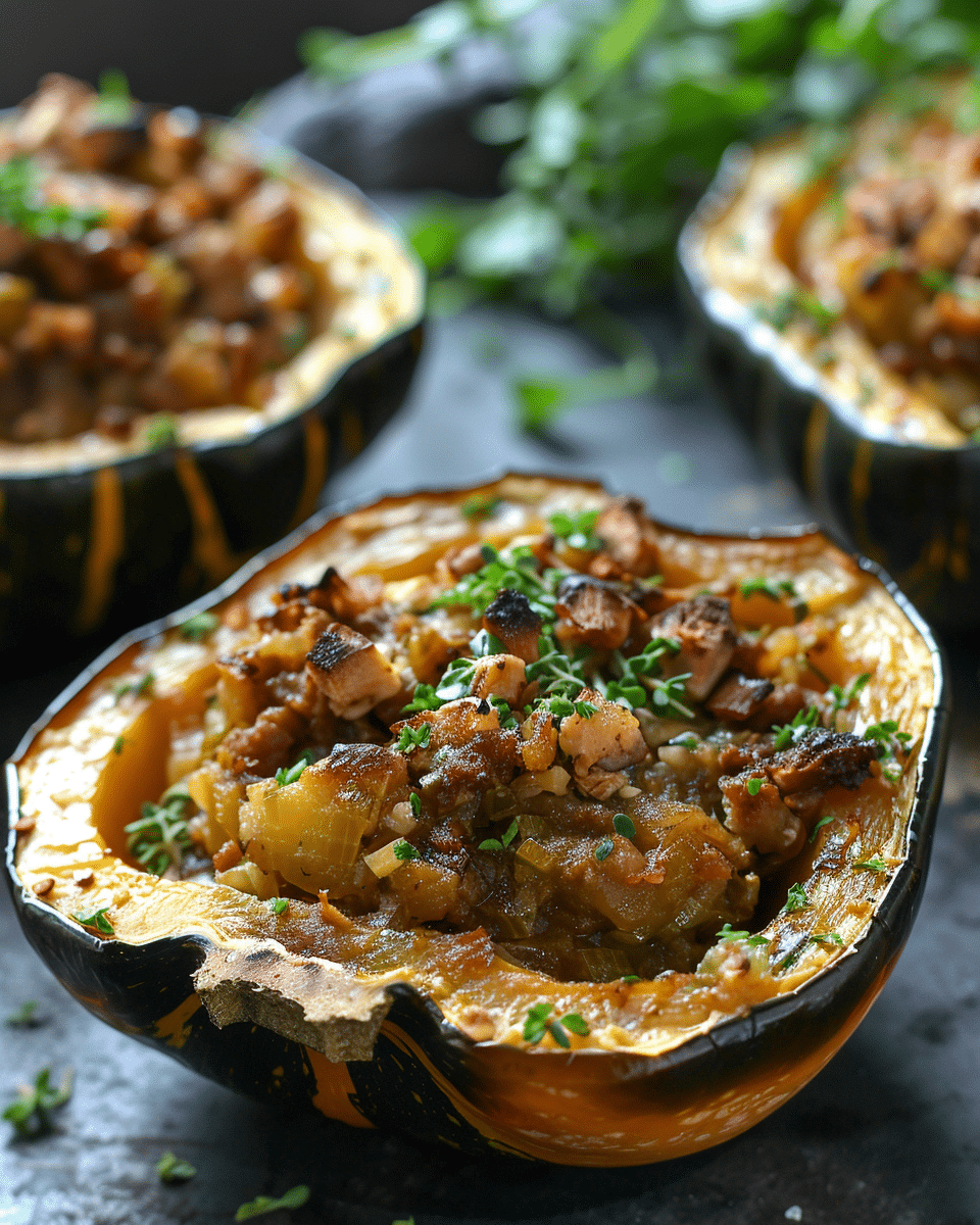 Vegan Stuffed Acorn Squash