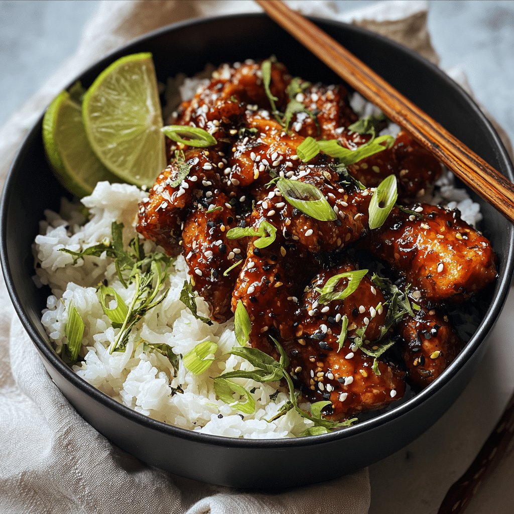 Spicy Maple Chicken & Coconut Rice Recipe - Recipe Image