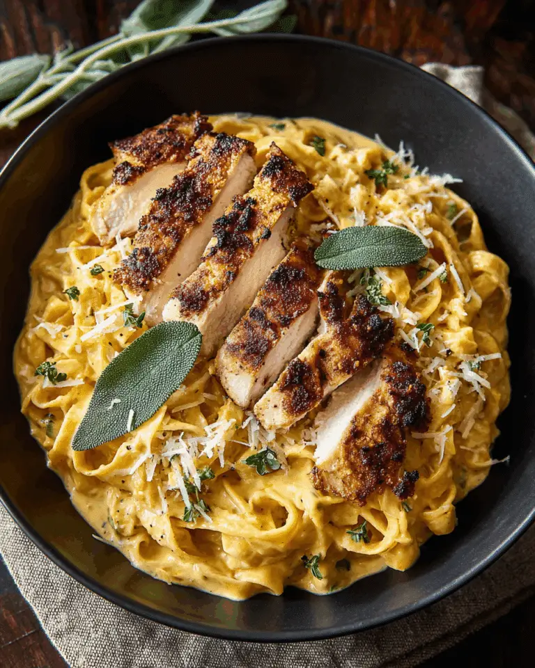 """Pumpkin Sage Chicken Alfredo Recipe