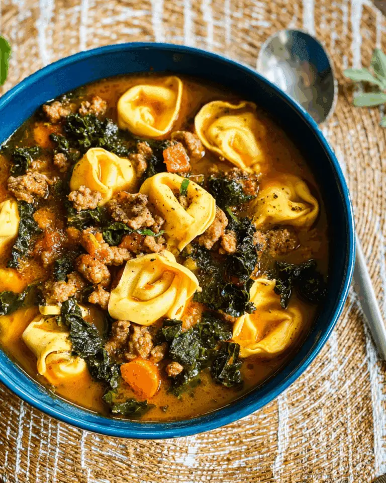 "Sausage Butternut Squash Tortellini Soup Recipe