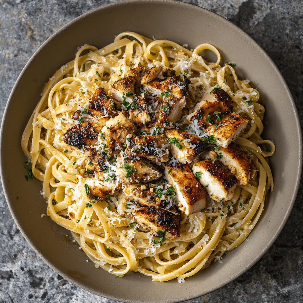 Creamy Garlic Parmesan Chicken Pasta Recipe - Recipe Image