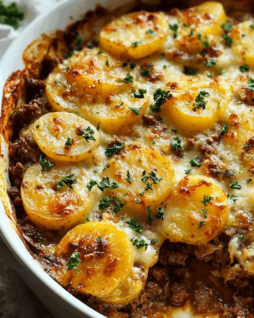 Casserole with Ground Beef & Potatoes Recipe