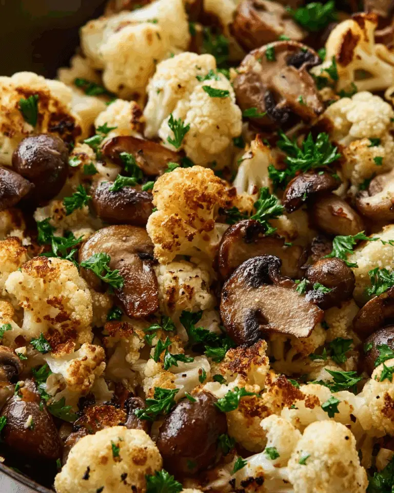 Garlic Cauliflower Mushroom Skillet Recipe