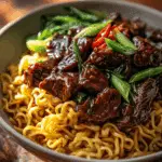 Sticky Beef Noodles Recipe