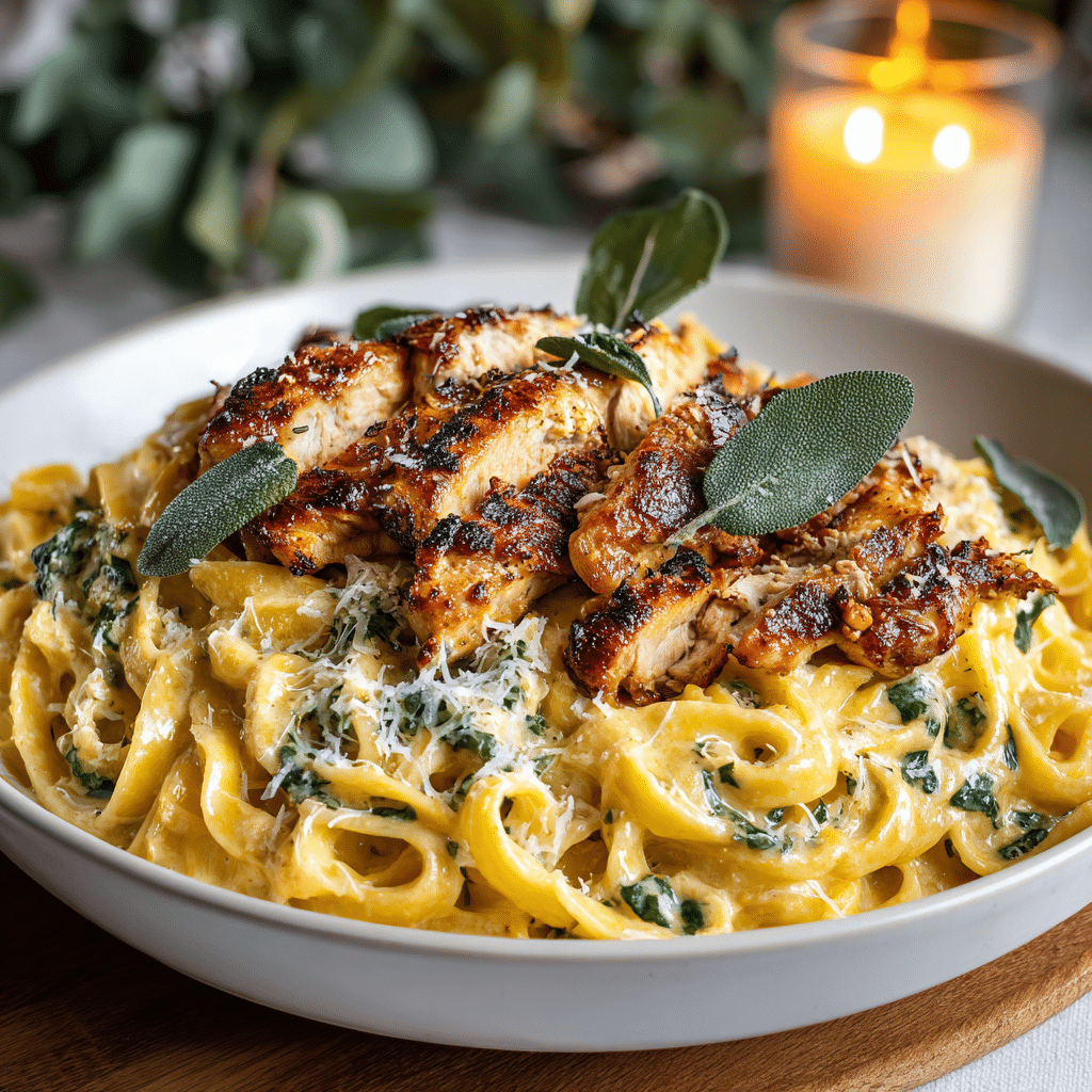 Pumpkin Sage Chicken Alfredo Recipe
