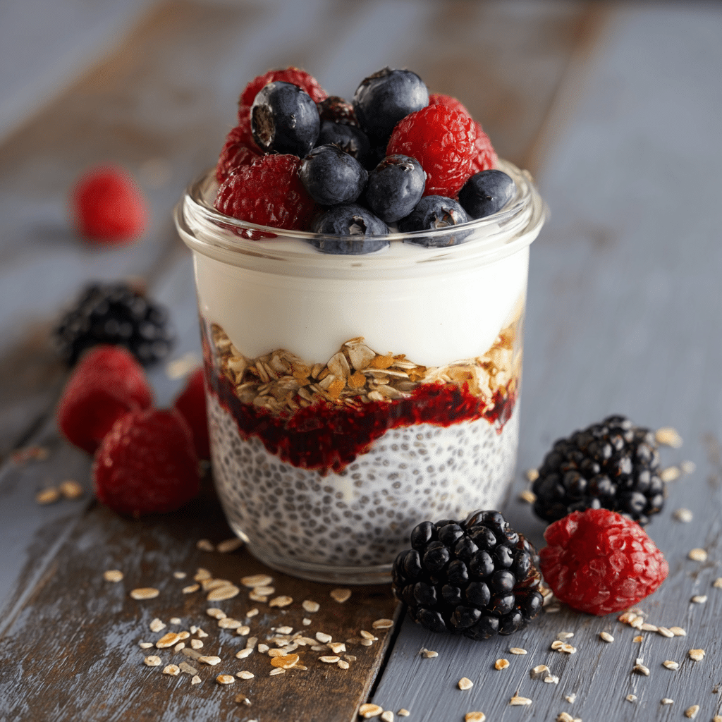 Berry and Chia Yogurt Parfait Recipe - Recipe Image